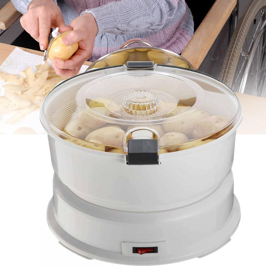 Con coperchio, alimenti divisi con un tagliatore manuale