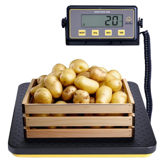 Quantita degli alimenti lette sul display con display di lettura e in alluminio